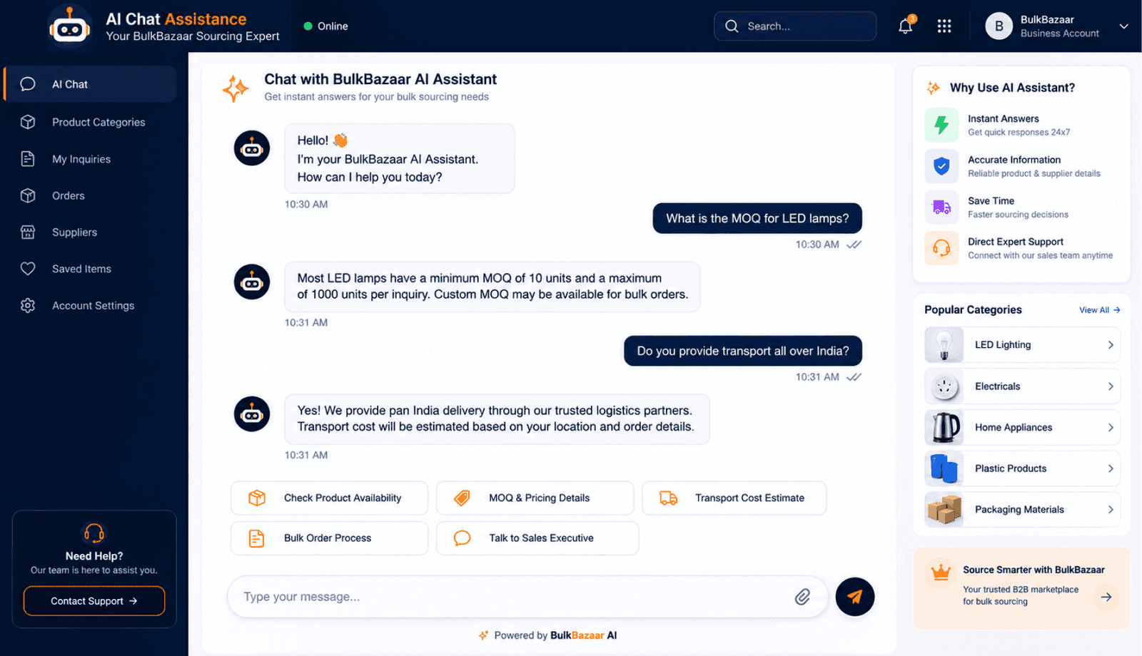 bulkbazaar-ai-chatbot--virtual-sales-assistant-case-study Service Delivered image