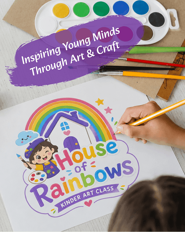 logo-design-for-house-of-rainbows-kids-art-academy Showcase1 image