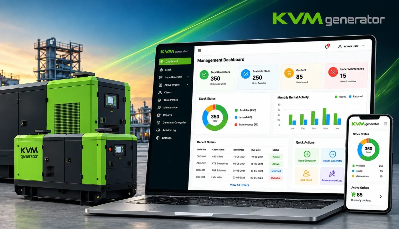 Per Unit Inventory System Built For A Generator Rental Fleet Service Delivered Img
