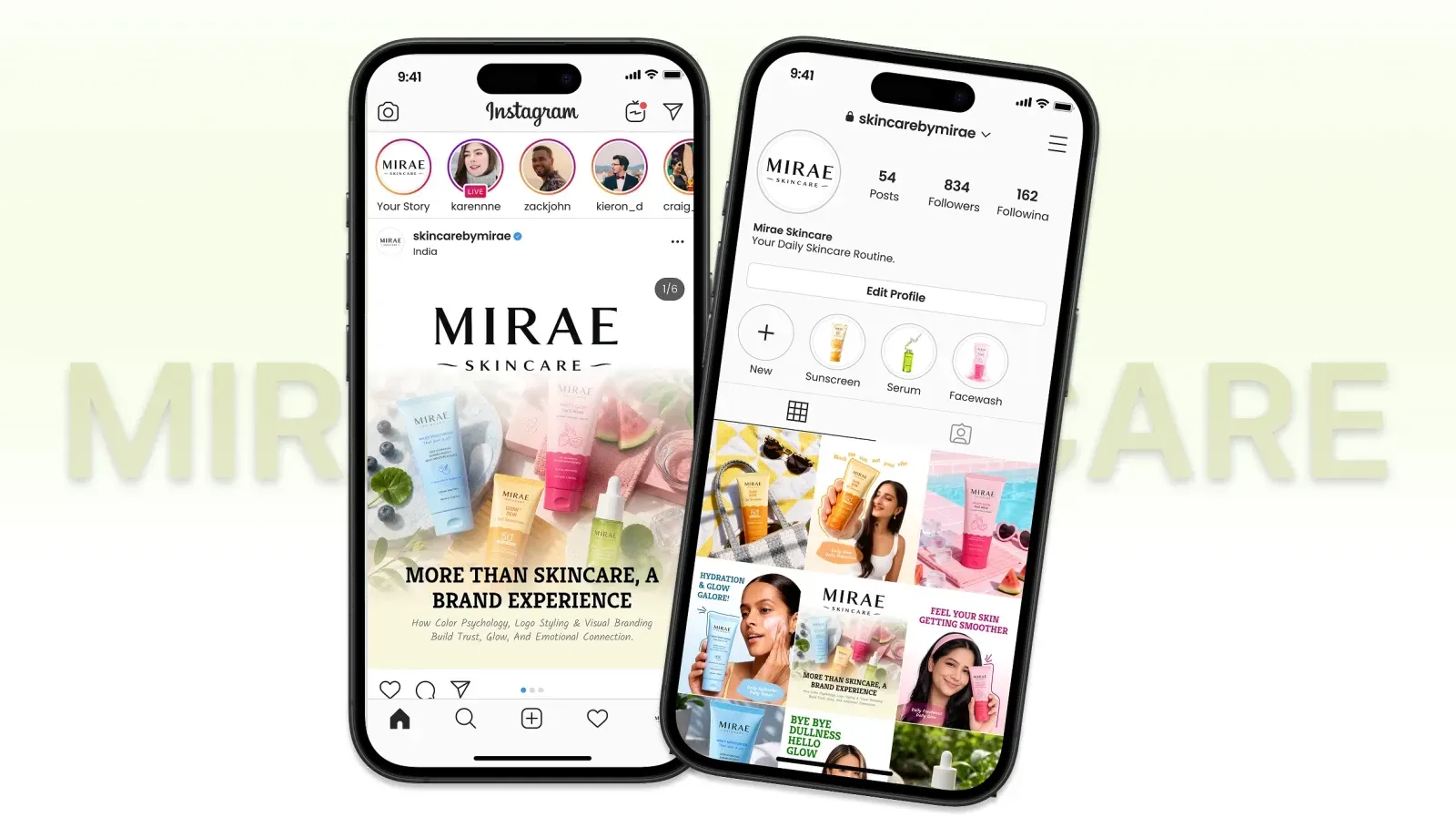 Social Media Management For Miraes Skincare Brand Service Delivered Img
