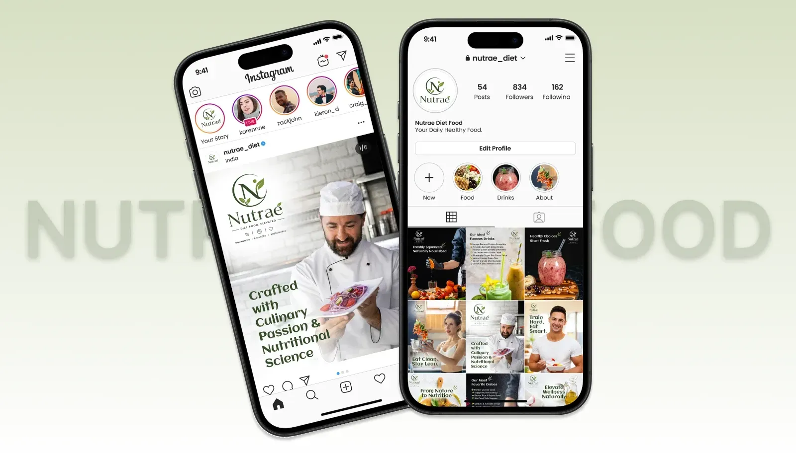 Social Media Management For Nutraes Meal Delivery Brand Service Delivered Img