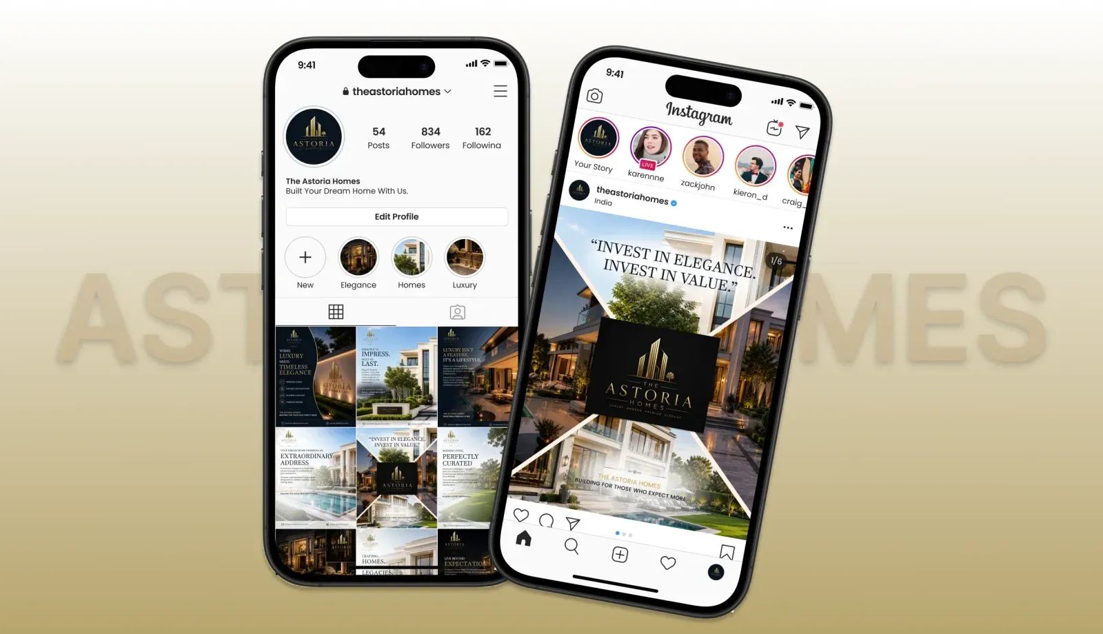 Social Media Management For The Astoria Homes Brand Service Delivered Img
