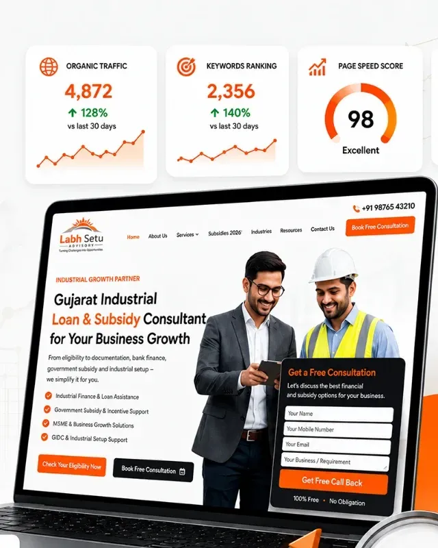 Technical SEO Foundation For A Gujarat Finance Labh Setu Brand Showcase2 Img